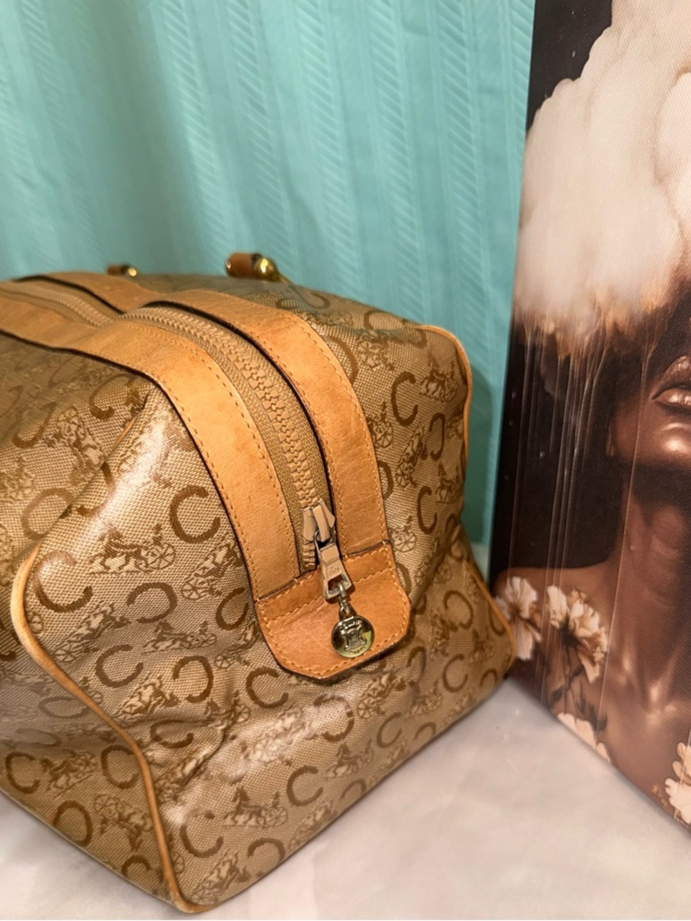 EUC - VINTAGE Celine Macadam Boston Satchel - Picture 9 of 12